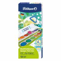 Pelikan Deckfarbkasten K12 mit Deckweiß grün Faltschachtel Pelikan Deckfarbkasten K12 mit Deckweiß grün Faltschachtel