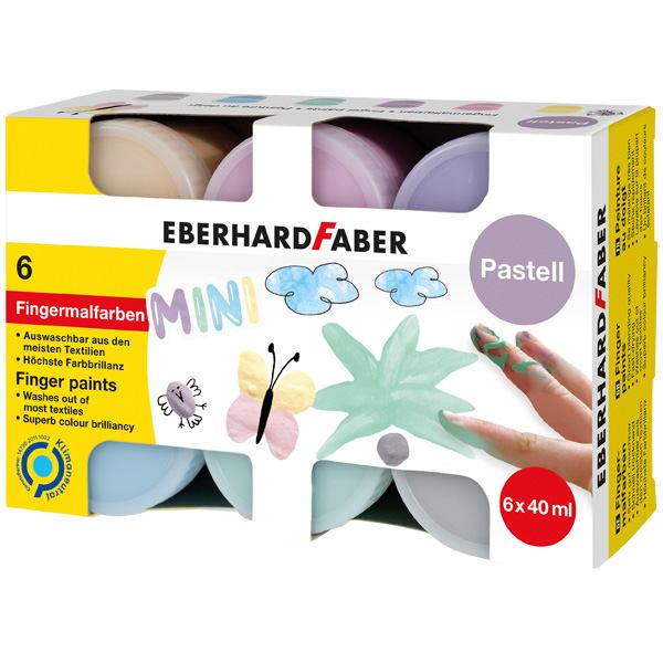 EBERHARD FABER Fingerfarbe Pastell 40ml 6er Etui