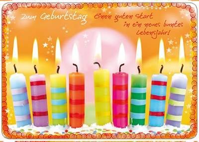 IN TOUCH Umschlagkarte, veredelt - Zum Geburtstag... Kerzen