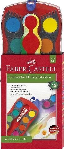Faber-Castell Farbkasten CONNECTOR 12 Farben + Deckweiss