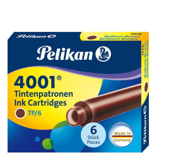 Pelikan Tintenpatronen Brillant-Braun - 4001 TP/6