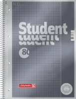 Brunnen Collegeblock Premium Student A4 kariert, mit Rand, Lin. 26 Brunnen Collegeblock Premium Student A4 kariert, mit Rand, Lin. 26