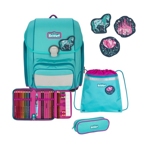 Scout Genius Dreamworld Schulranzen Set 4tlg