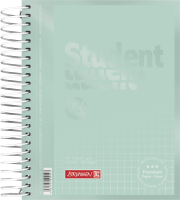 Brunnen Notizblock Collegeblock, mint  , Spiralbindung, 4fach, 90 g/qm, A4, kariert