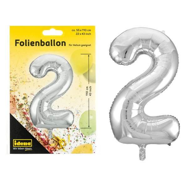 Idena Folienballon Zahl 2