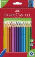 FABER-CASTELL Buntstifte Jumbo mit Spitzer 30 Stück Kartonetui **
