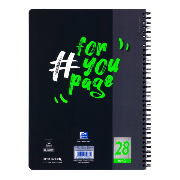Oxford Limited Edition Social Media A4+ Collegeblock, Lineatur 28, 80 Blatt, 1 Stück **