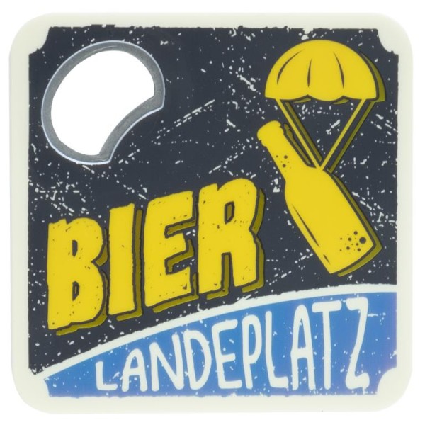 Sheepworld Untersetzer mit Flaschenöffner »Bier Landeplatz«