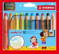 STABILO Multitalent-Stift woody 3 in 1 im 10er Etui inklusive Spitzer STABILO Multitalent-Stift woody 3 in 1 im 10er Etui inklusive Spitzer