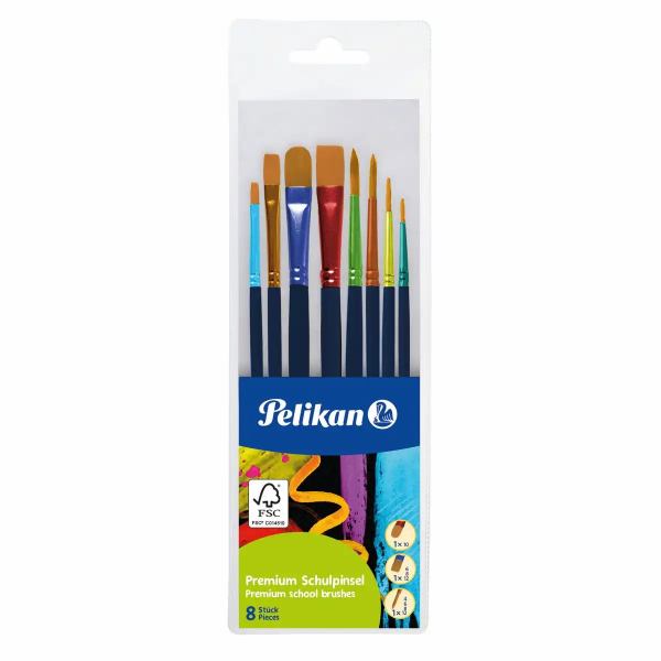 Pelikan Schulpinsel Set Premium 8 Stück Etui **