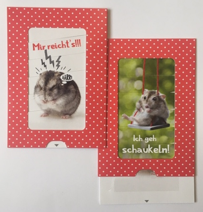 ZIP Grusskarte / Schiebekarte - Mir reicht´s!!!... Hamster