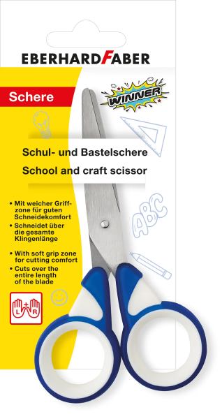 EBERHARD FABER Schulschere blau/weiß Rechts & Linkshänder **