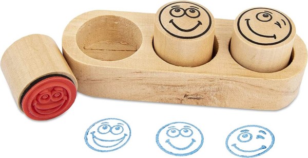 TRENDHAUS 952509 Lehrerstempel Set Smiley