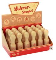 Lehrerstempel aus Holz 4-fach sortiert Lehrerstempel aus Holz 4-fach sortiert