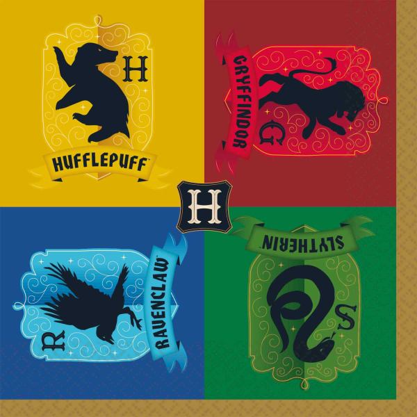 16 Harry Potter Servietten Design Häuser 33 x 33 cm