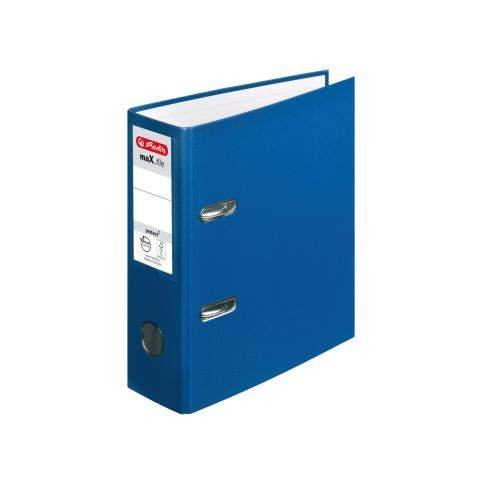 Herlitz Ordner maX.file protect A5 hoch bl 8cm PP-Folienbezug Wechselfenster