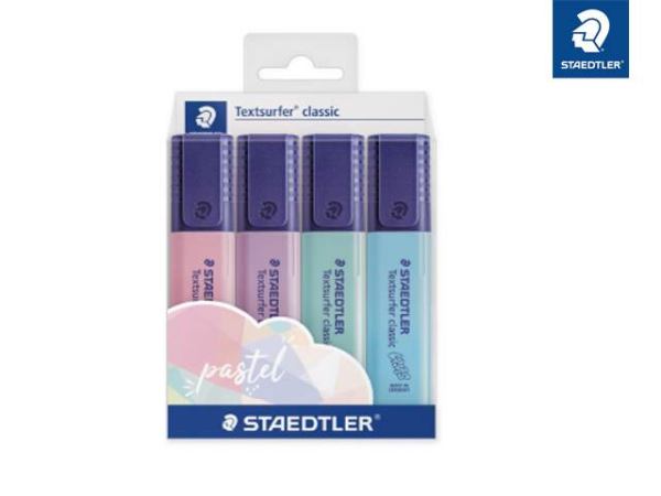 STAEDTLER Textmarker pastel, 4 St.