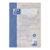 Oxford Recycling A4 Schulheft, Lineatur 25 (liniert mit breitem, weißem Rand rechts), 16 Blatt **