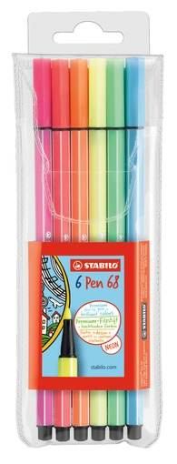 STABILO Fasermaler Pen 68 Neon-Etui 6St.