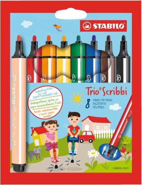 STABILO Trio Scribbi 8er Filzstifte