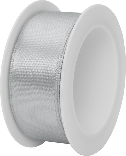 Satin Spule "Satin Spule 25 mm" 25 mm x 3 m silber