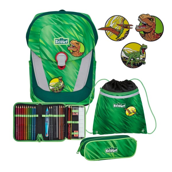 Scout Sunny II Green Rex Schulranzen Set