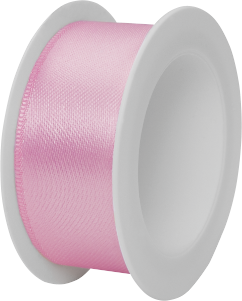 Satin Spule "Satin Spule 25 mm" 25 mm x 3 m rosa hell