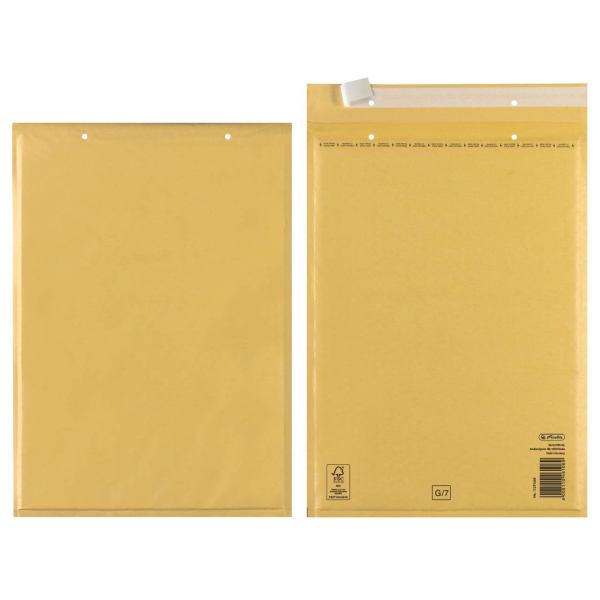 Herlitz Luftpolstertasche G/7 Maxibrief, braun, 230 x 330 mm, 2 Stück eingeschweißt