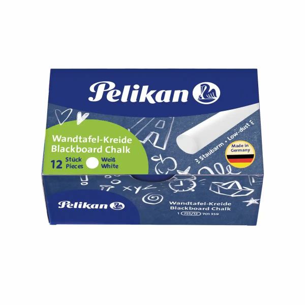 Pelikan Wandtafel Kreide weiß 12 Stück **