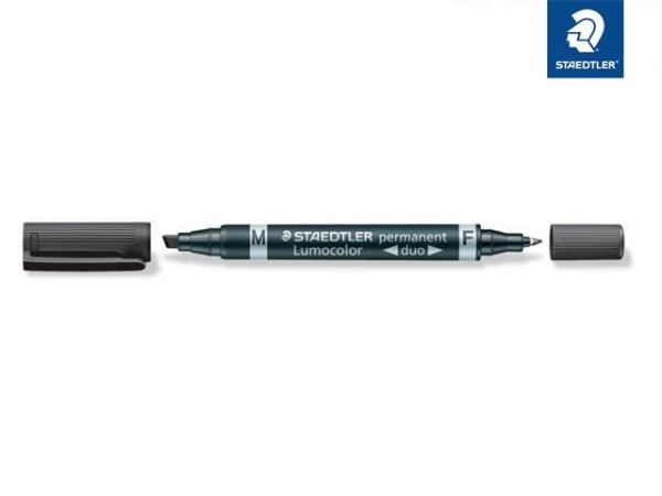 STAEDTLER Lumocolor permanent duo pen 348 B-9 schwarz