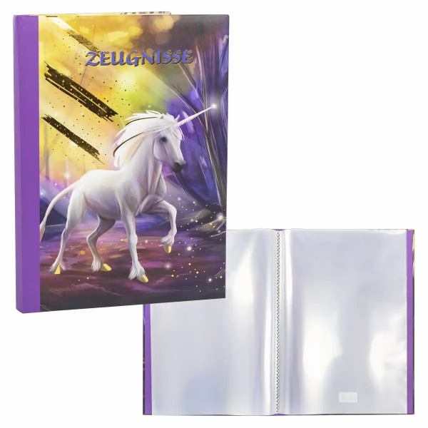 Idena Zeugnismappe Einhorn 12 Hüllen DIN A4 **
