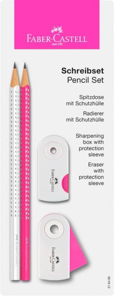 Faber-Castell Bleistiftset SPARKLE weiß/pink