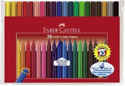 Faber-Castell Filzstift Grip Colour Marker 20er Kunststoffetui