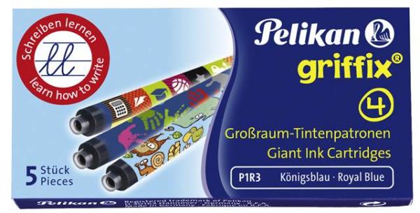 Pelikan Griffix 4 - Großraum-Tintenpatronen (königsblau) P1R3/5