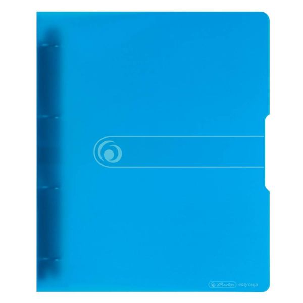 Herlitz Ringbuch A4 PP 4-Ringe 2,7cm Rücken, transparent blau