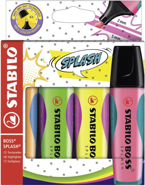 STABILO Textmarker BOSS SPLASH 4S