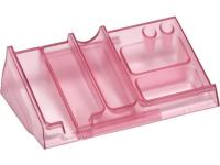 HELIT Schreibtisch-Organizer PET rot transparent HELIT Schreibtisch-Organizer PET rot transparent