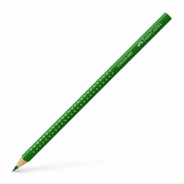 FABER-CASTELL Buntstift Colour Grip mit Namensfeld permanentgrün **