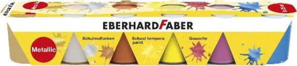 EBERHARD FABER Schulmalfarben 6x25 ml Metallic-Farben