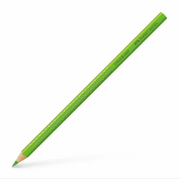 FABER-CASTELL Buntstift Colour Grip mit Namensfeld grasgrün **
