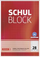 BRUNNEN Schulblock A4 Lineatur 28 Recycling, 50 Blatt ** BRUNNEN Schulblock A4 Lineatur 28 Recycling, 50 Blatt **
