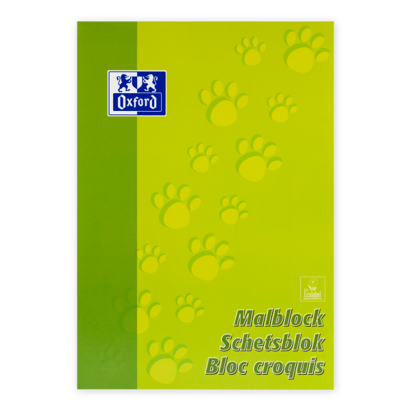 Oxford Malblock Schule A4, 100 Blatt, blanko, 90 g **