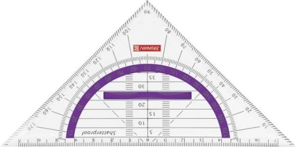 BRUNNEN Geo-Dreieck/ Geometrie-Dreieck 16cm Griff purple