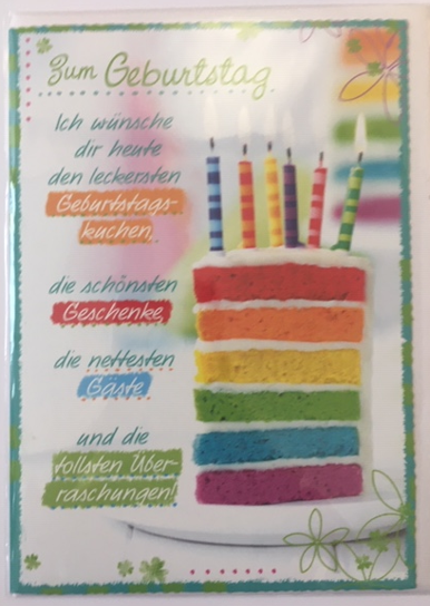 IN TOUCH Umschlagkarte, veredelt - Zum Geburtstag... Torte