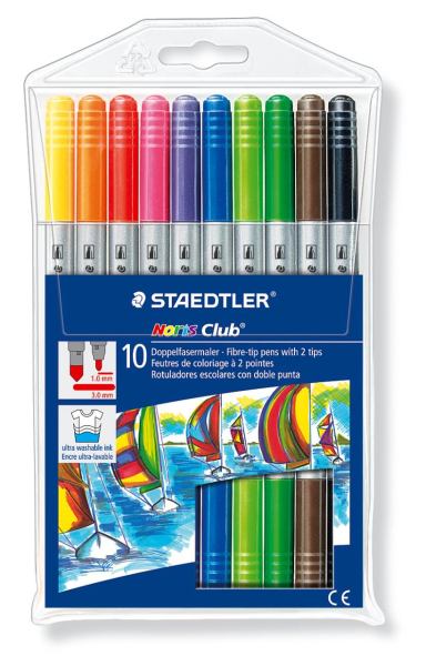 STAEDTLER 10 Noris Club Doppelfasermaler