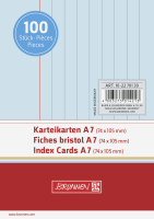 Brunnen Karteikarten, A7, blau, liniert, 100 Stück Brunnen Karteikarten, A7, blau, liniert, 100 Stück