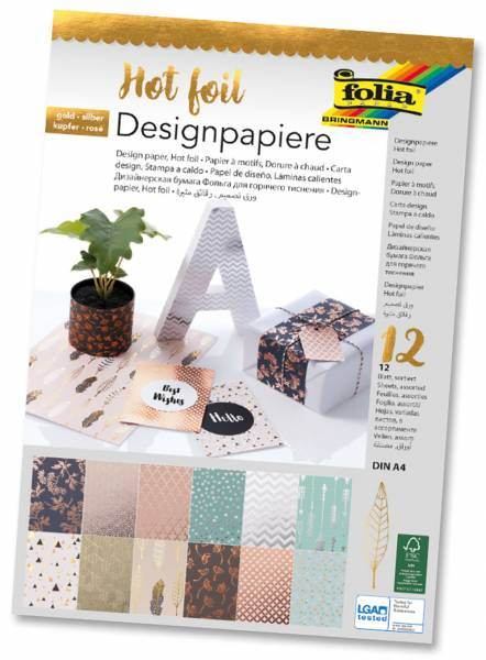 Designpapierblock HOTFOIL 12 Blatt A4, 165g/m²