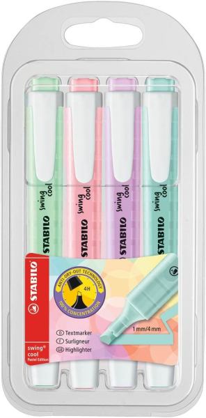 STABILO Textmarker swing cool pastel 4St Etui