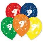 AMSCAN EUROPE Luftballons / Zahlenballons zum 9. Geburtstag - 10" - 10 Stück AMSCAN EUROPE Luftballons / Zahlenballons zum 9. Geburtstag - 10" - 10 Stück