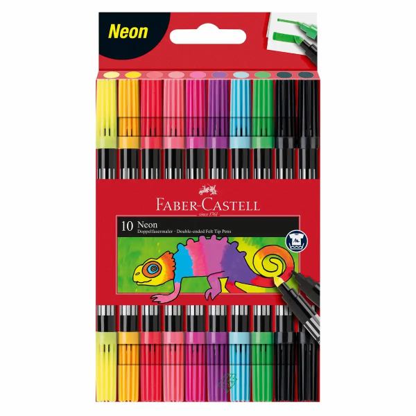 Faber-Castell Doppelfasermaler neon - 10er Etui **